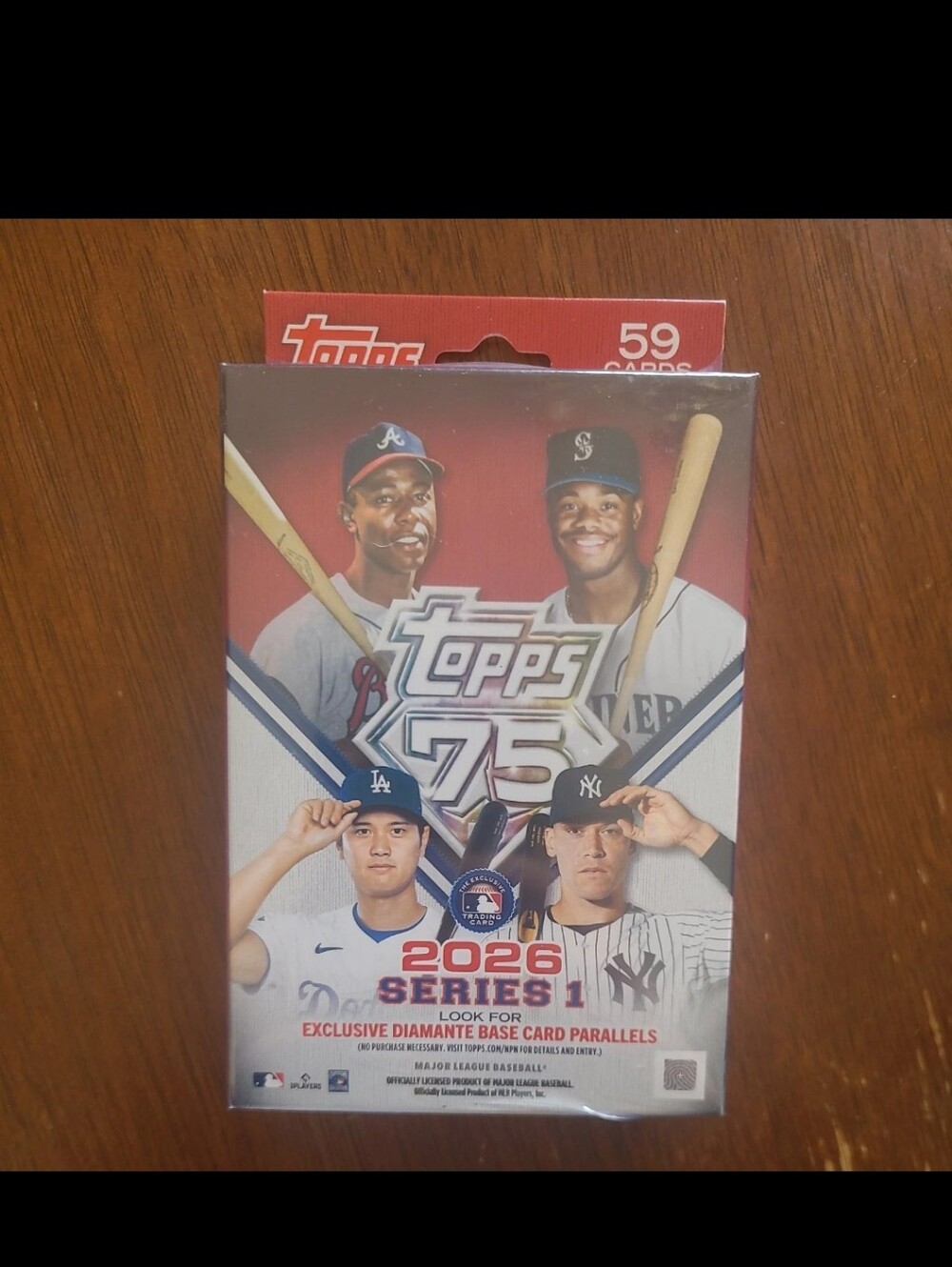 2026 Topps 75 Series 1 MLB Baseball trading cards Hanger Box 59 cards Sealed